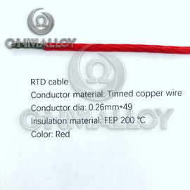 RTD Cable Tinned Copper Wire 0.26mmx49 Cores FEP Coat 200 Degree