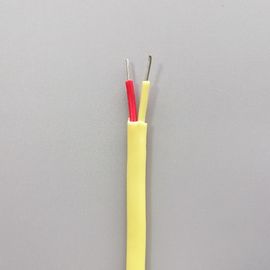 1.29mm*2 K Type Thermocouple Compensation Cable With Yellow Fiberglass Insulation